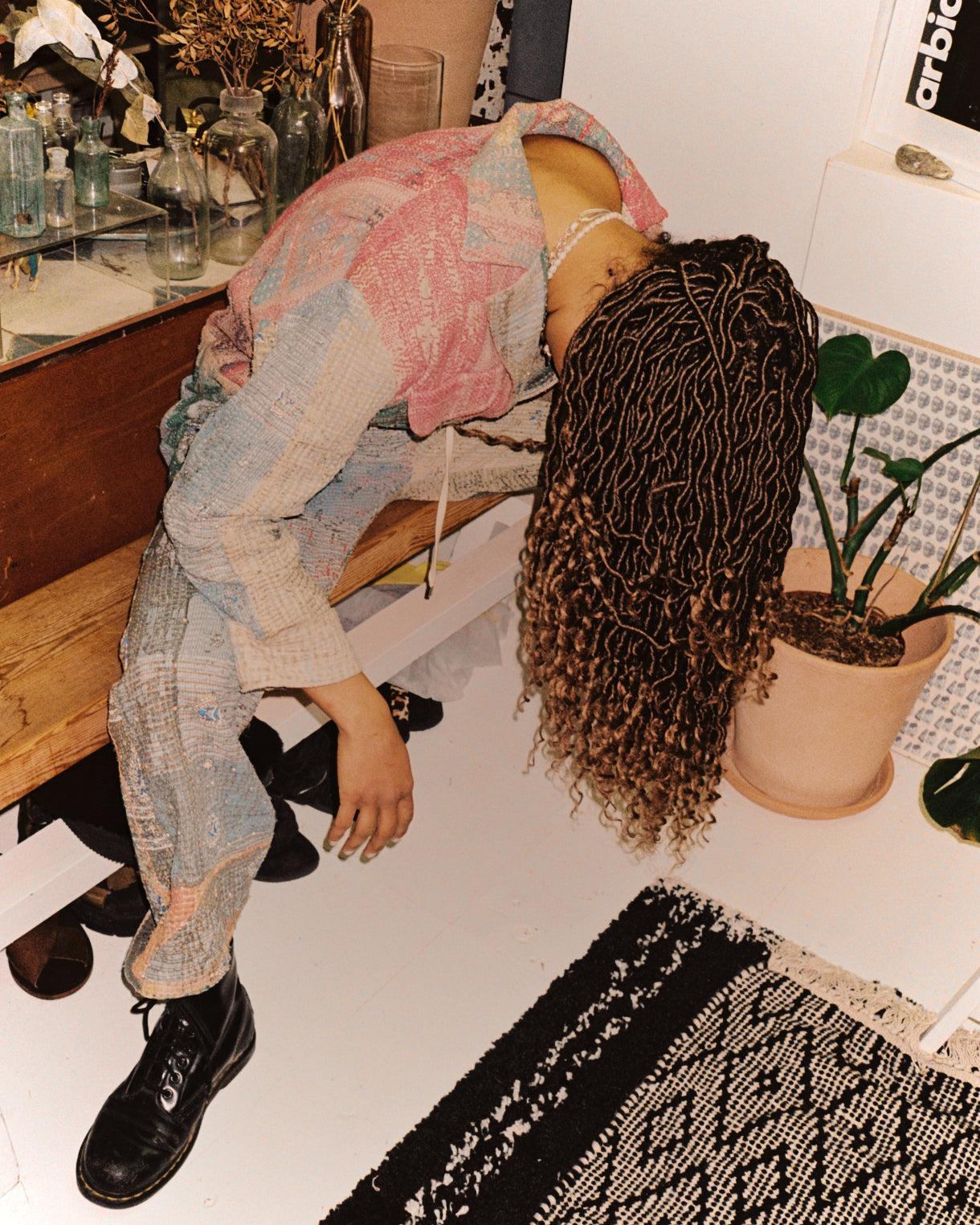 WORKSUIT MADE OF HANDMADE QUILT