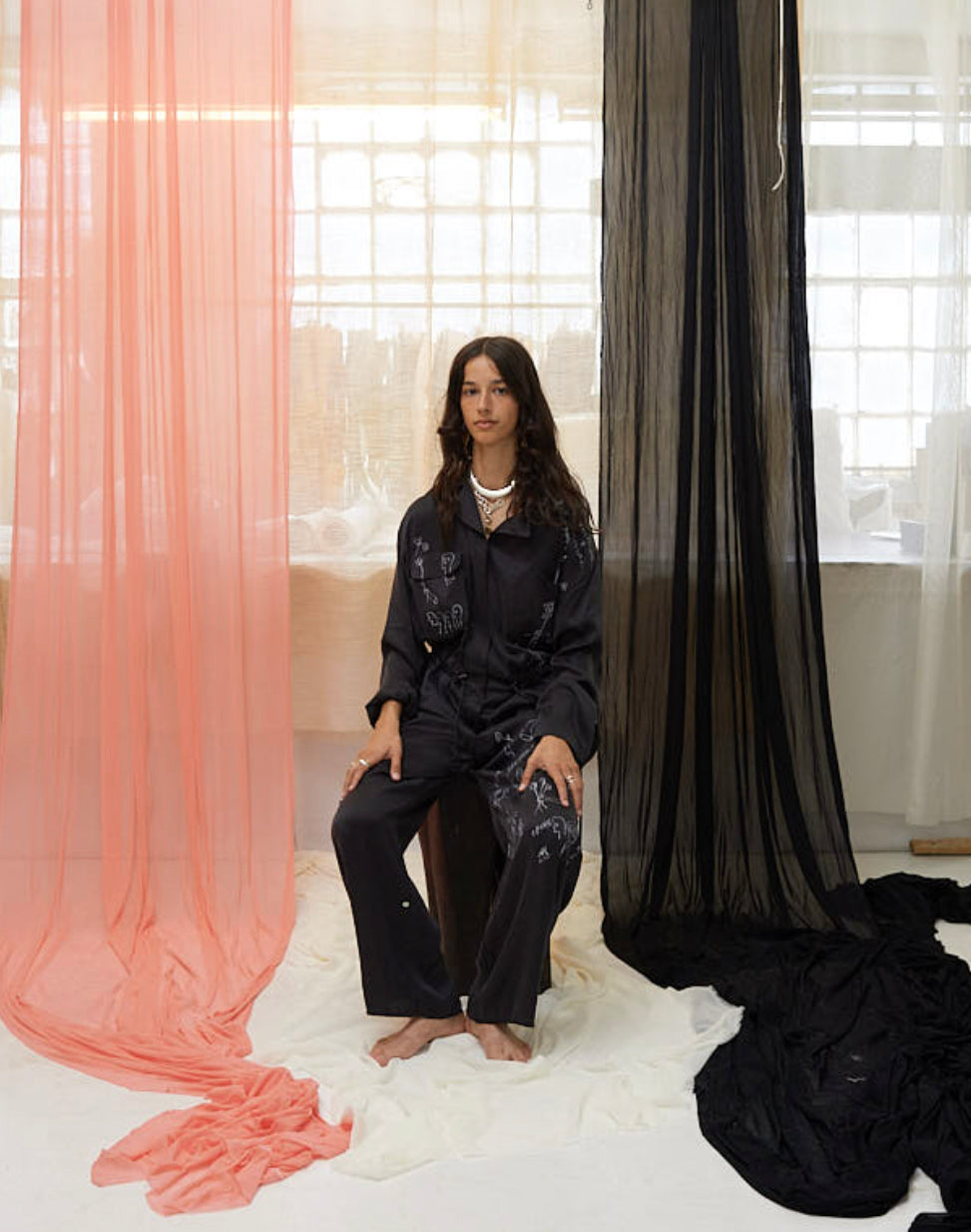 WORKSUIT WITH HAND DRAWING