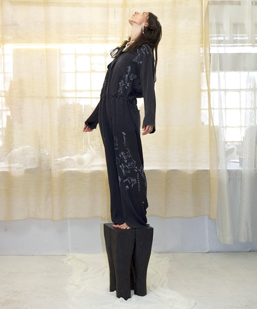 WORKSUIT WITH HAND DRAWING