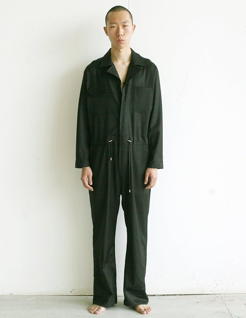 WORKSUIT (BLACK COTTON TWILL)