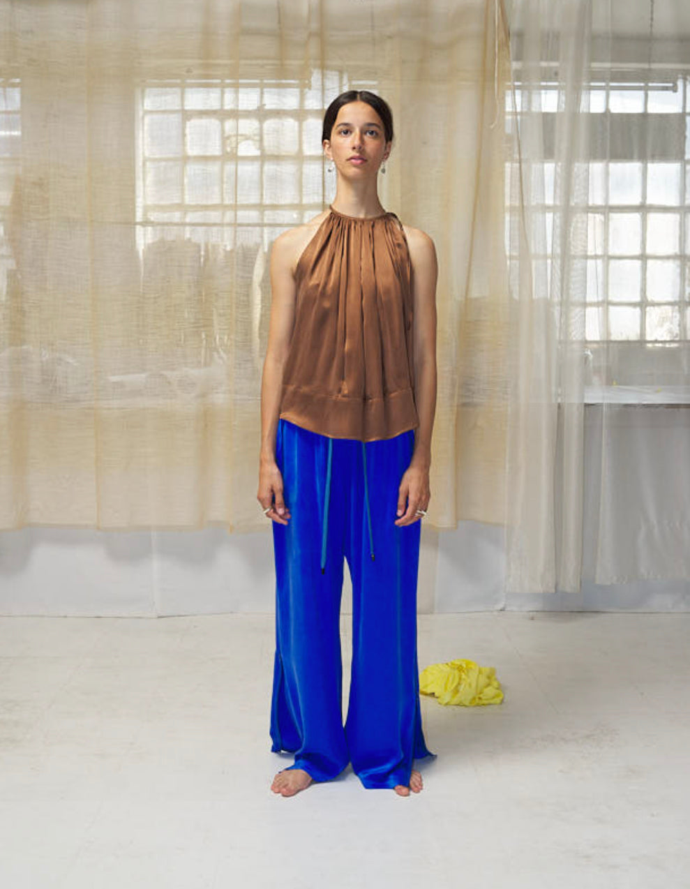 SILK TRACKSUIT TROUSERS