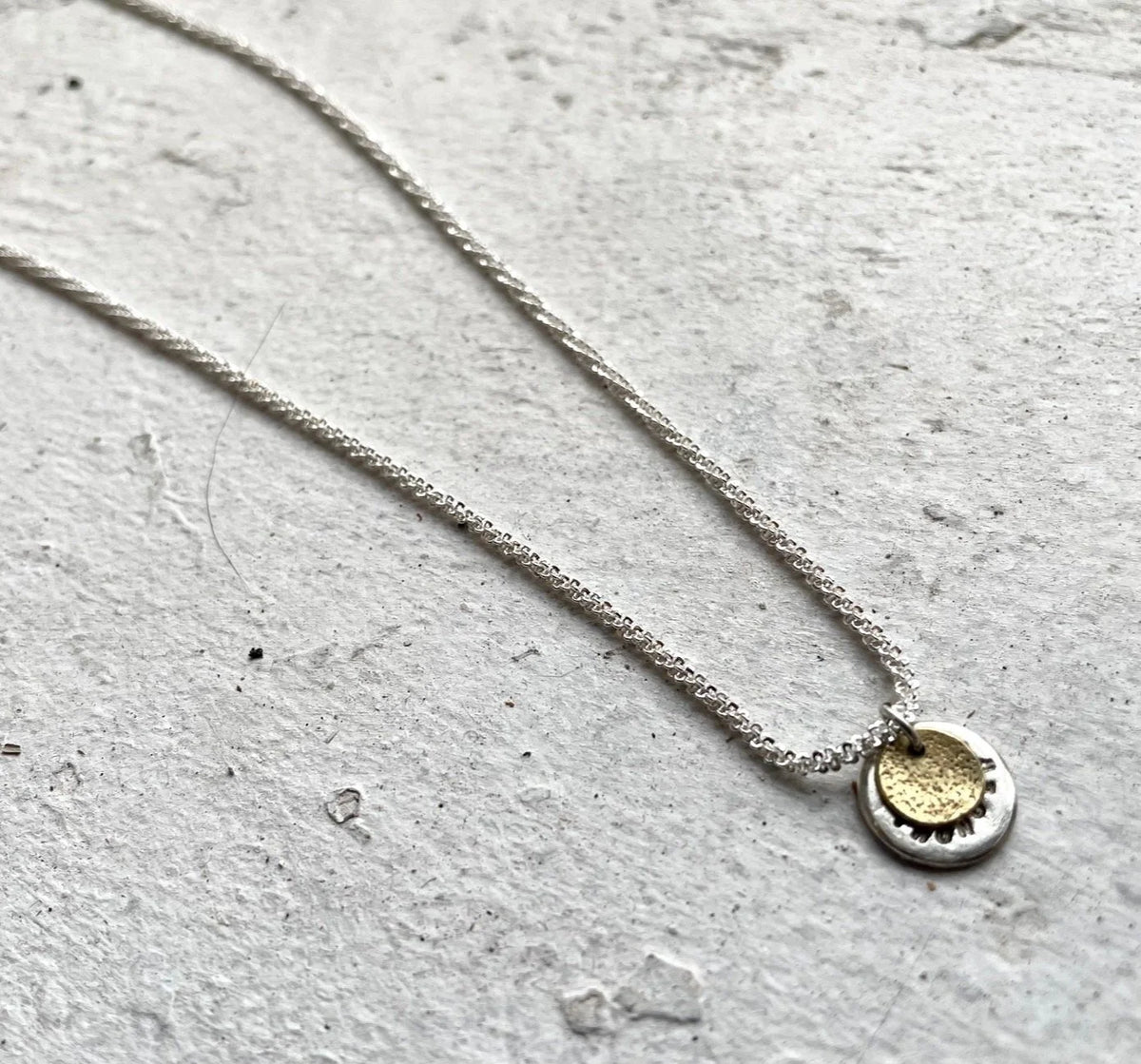 Wood over Thunder spiral necklace