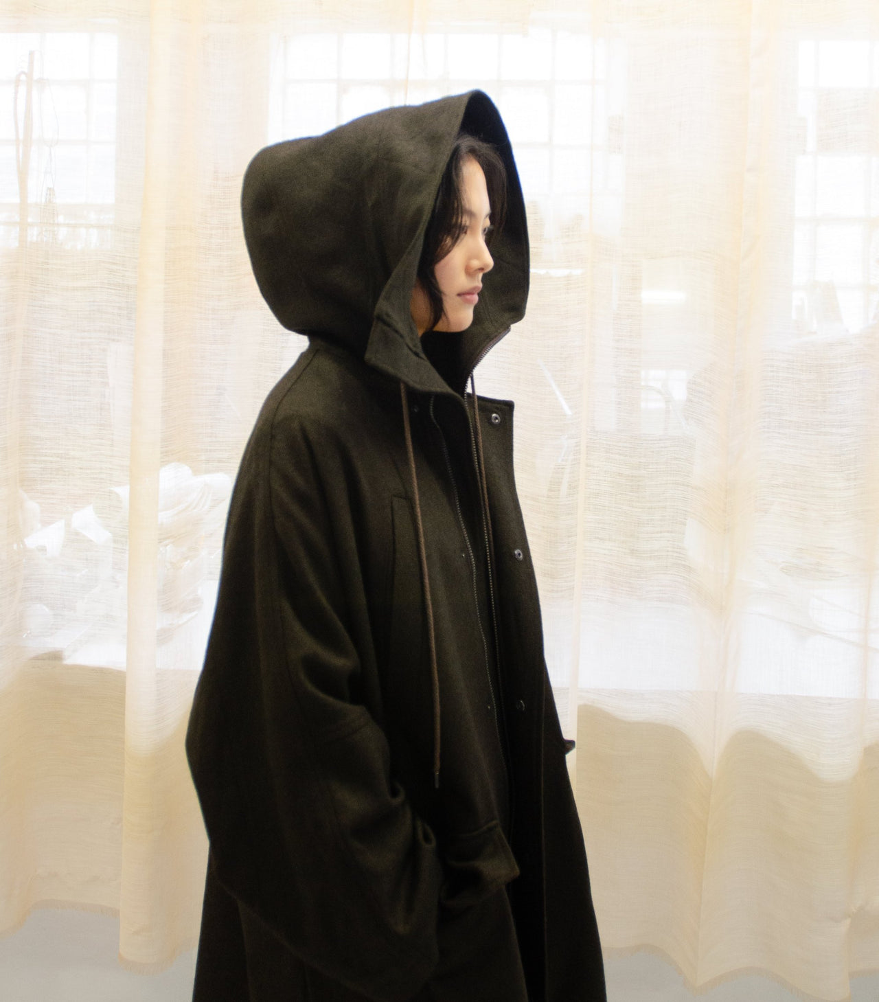 HOOD PONCHO COAT
