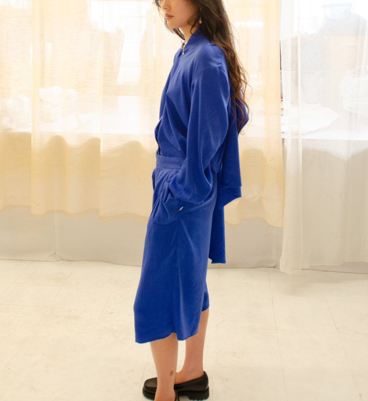 SHIRT CROPPED WORKSUIT  W/SCARF
