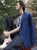 KIS,C BLUE WOOL BLENDED TAILORED SPRING JACKET