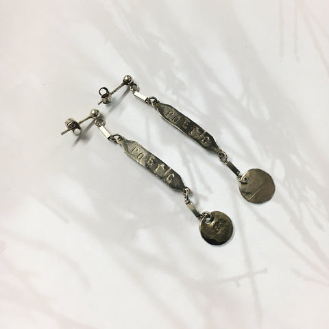Poetic Earrings with little round charm