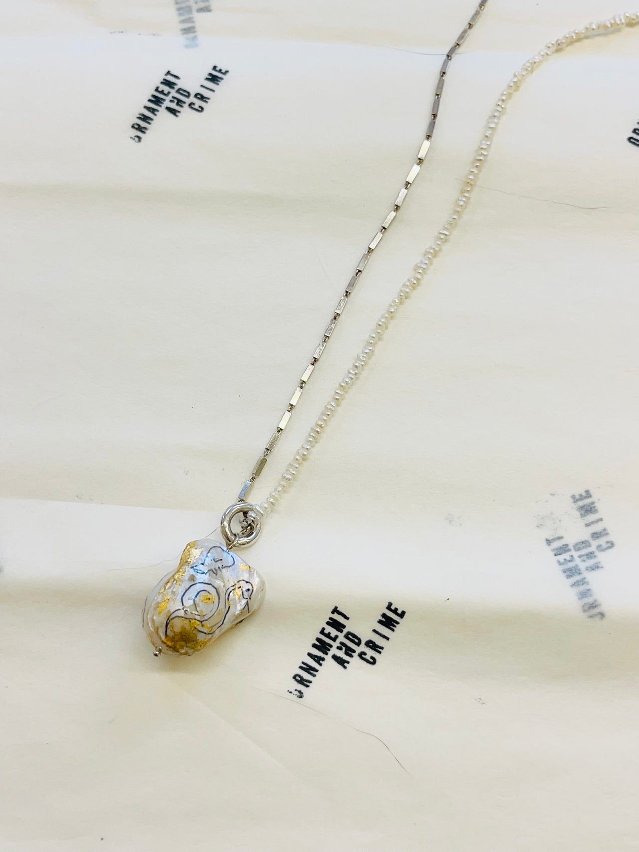 Two way baroque pearl necklace