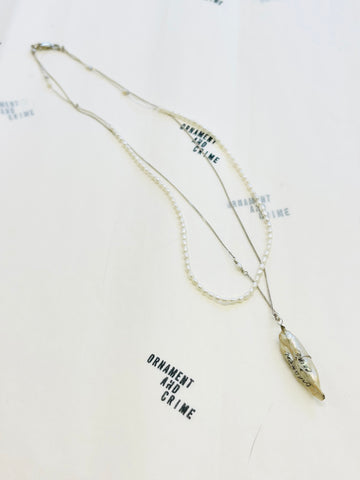 fang double layer pearl necklace