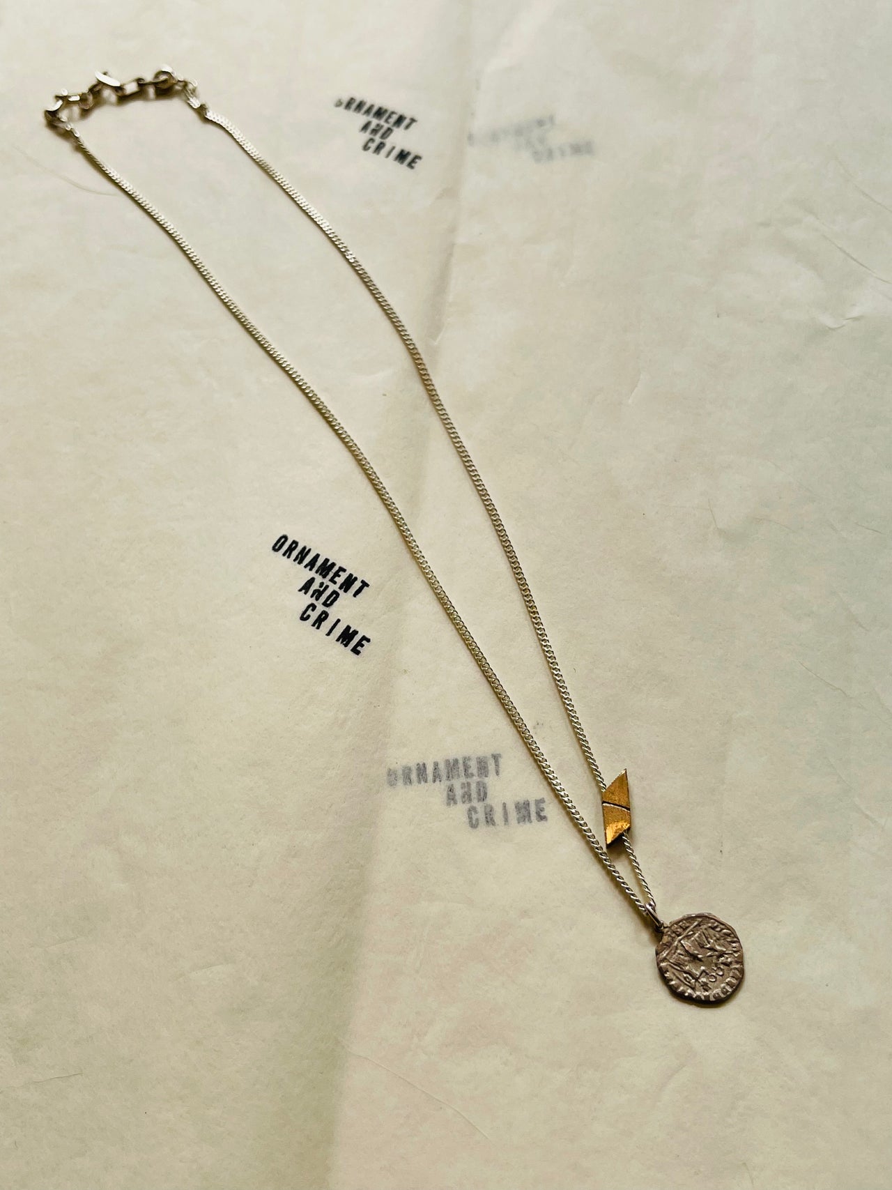Classic Roman coin necklace ( Silver, Gold )