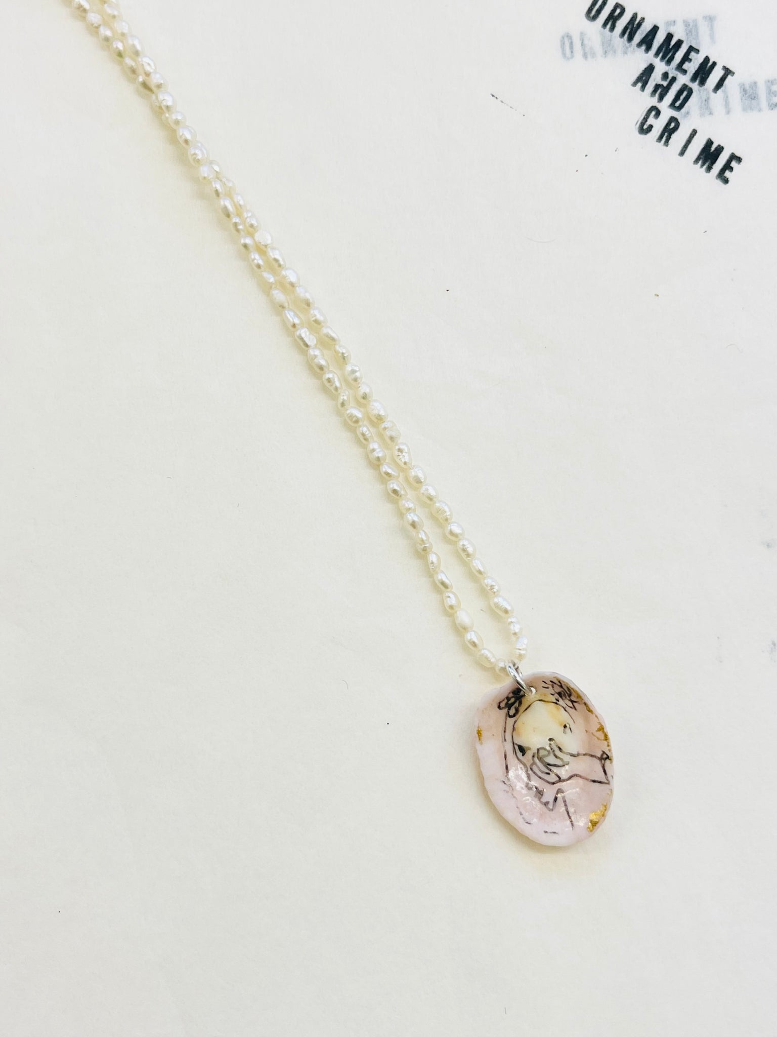 Dream shell pearl necklace