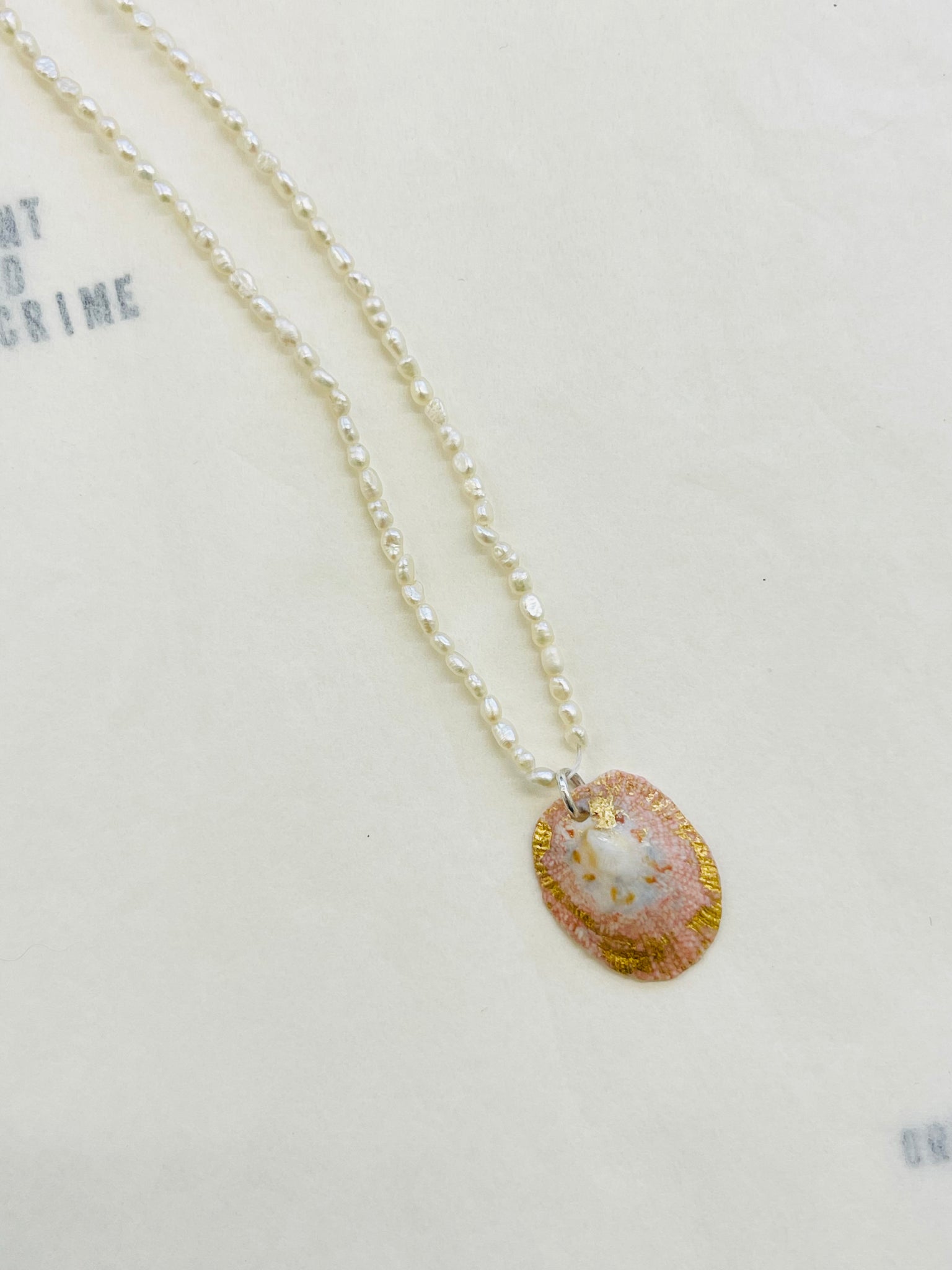Dream shell pearl necklace