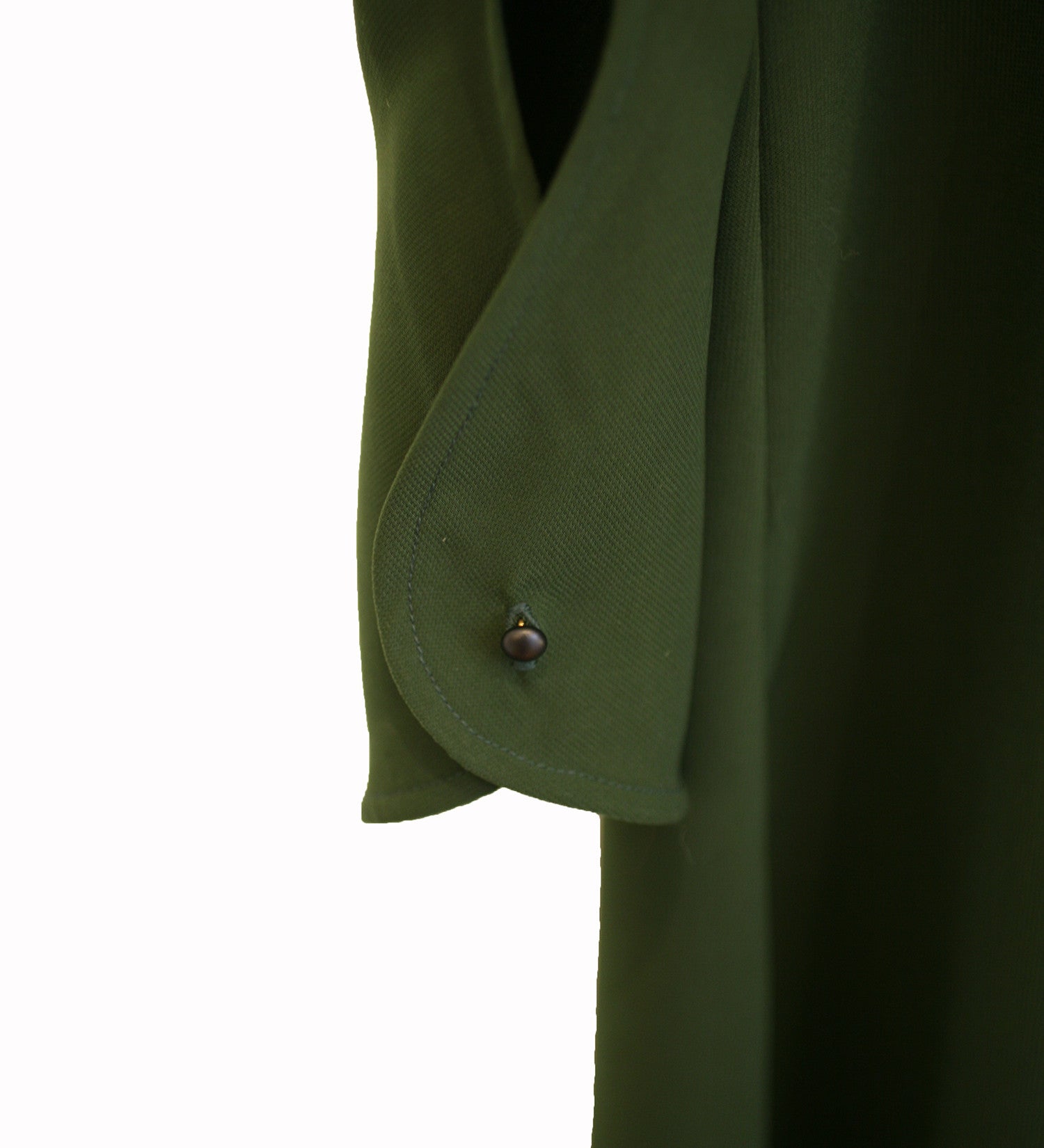 WONDEROUND CREPE V NECK LONG GREEN DRESS