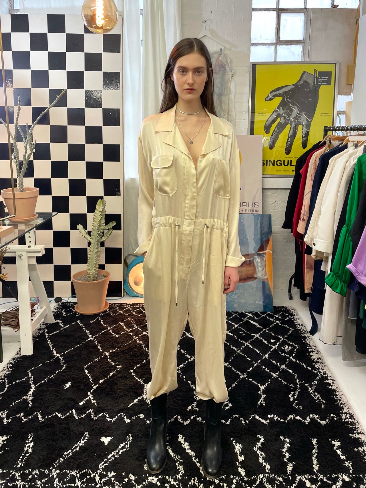 SILK WORKSUIT (Cream)