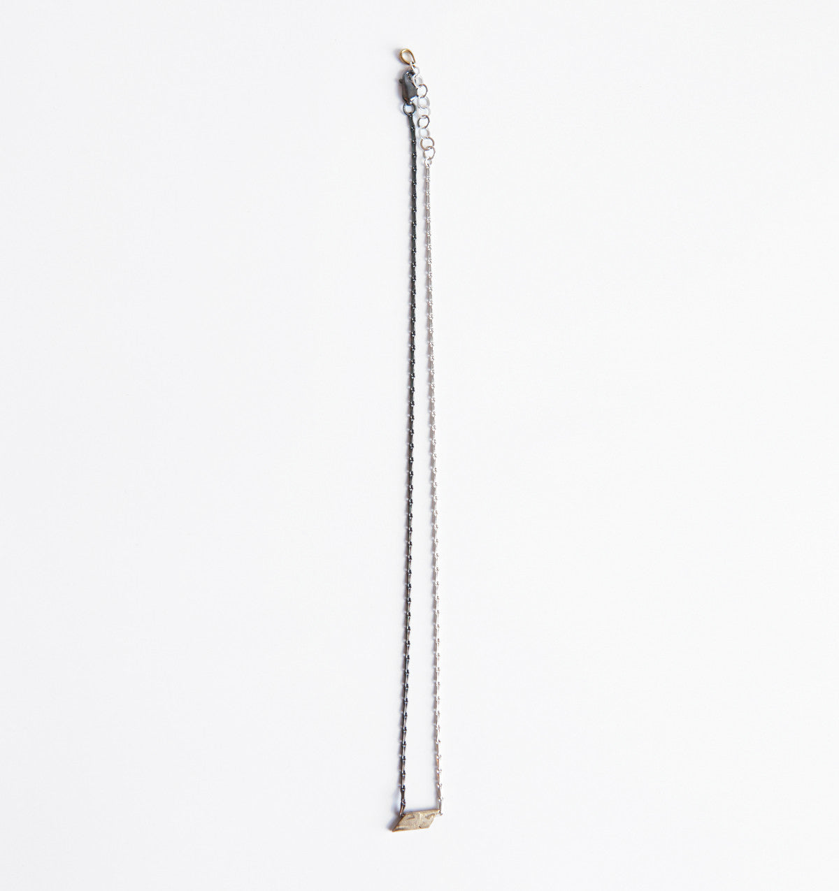 ORNAMENT & CRIME HALF OXIDISED SILVER LIGHTNING NECKLACE