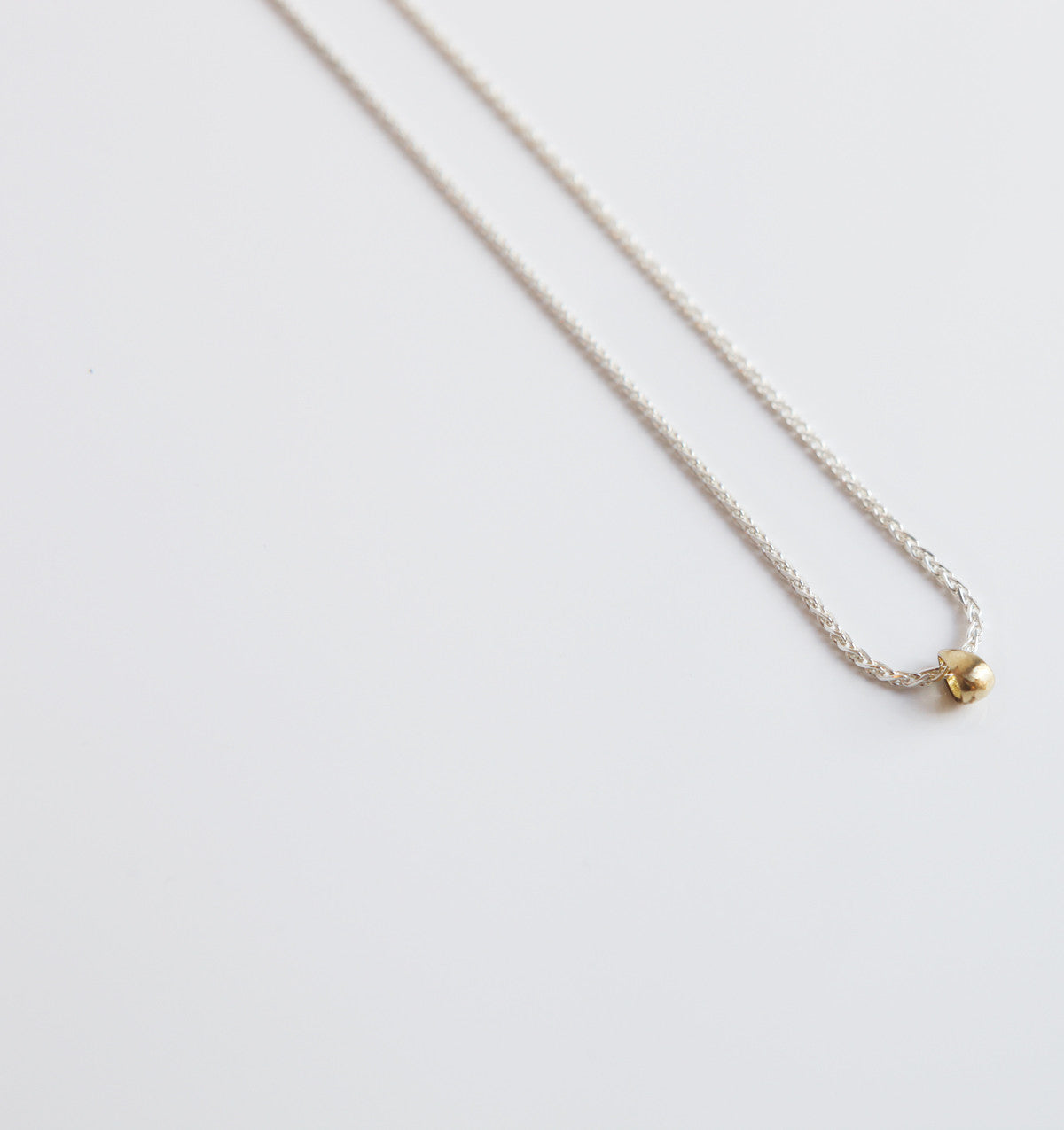 ORNAMENT & CRIME SILVER DROP NECKLACE