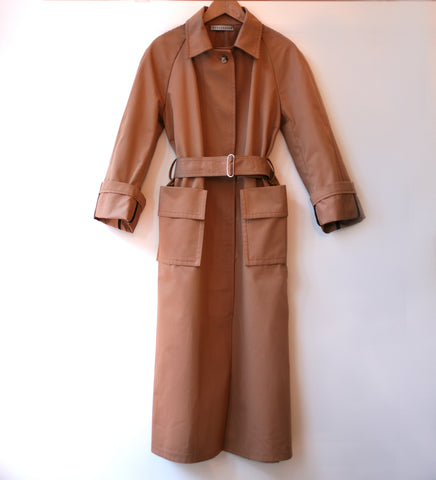 WONDEROUND HOOD RAGLAN TRENCH COAT