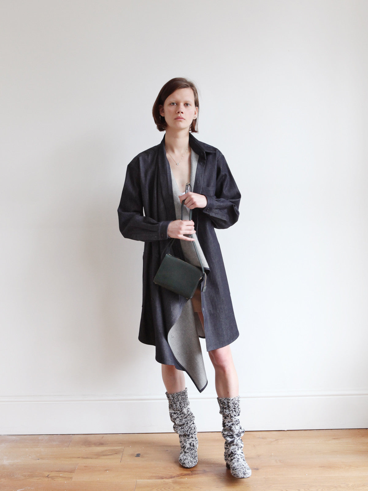 BLESS No.52 BLISSMESS NECKERCHIEFDRESS DARK DENIM