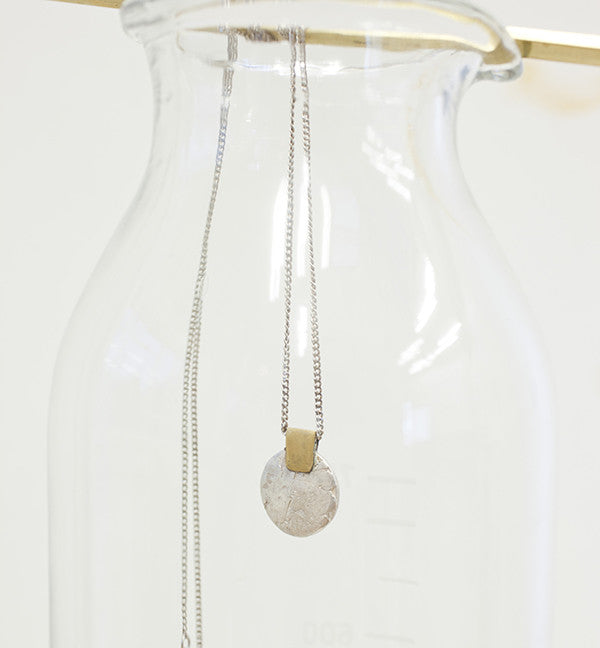 ORNAMENT & CRIME MOON BUTTON NECKLACE
