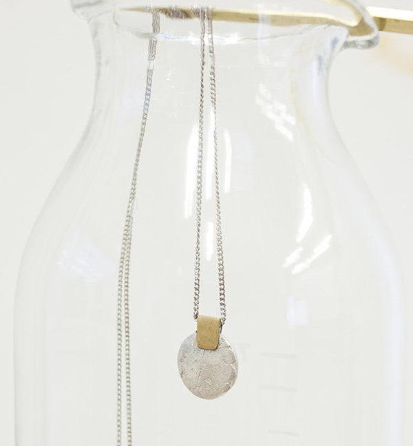 ORNAMENT & CRIME MOON BUTTON NECKLACE