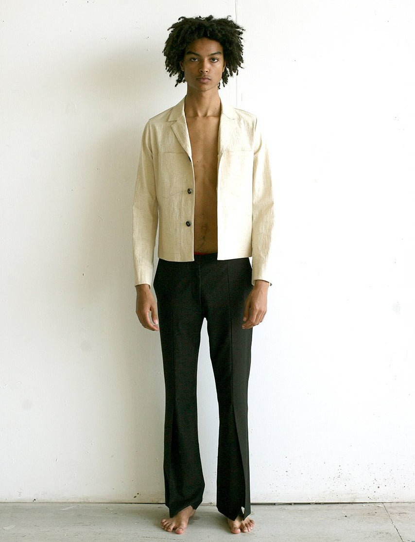 LOOK 8( NEWMAN WORK JACKET WITH HALK WAY SLIT TROUSERS)