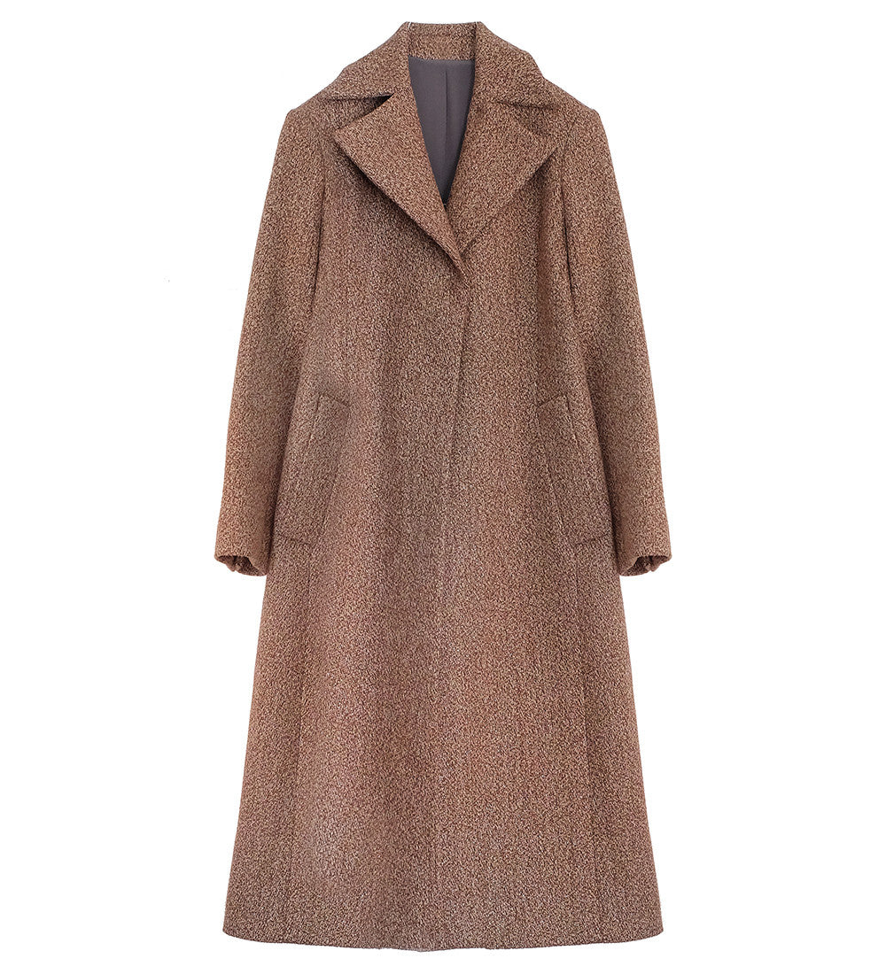 WONDEROUND BROWN SPARKLE TWEED TAILORED COAT